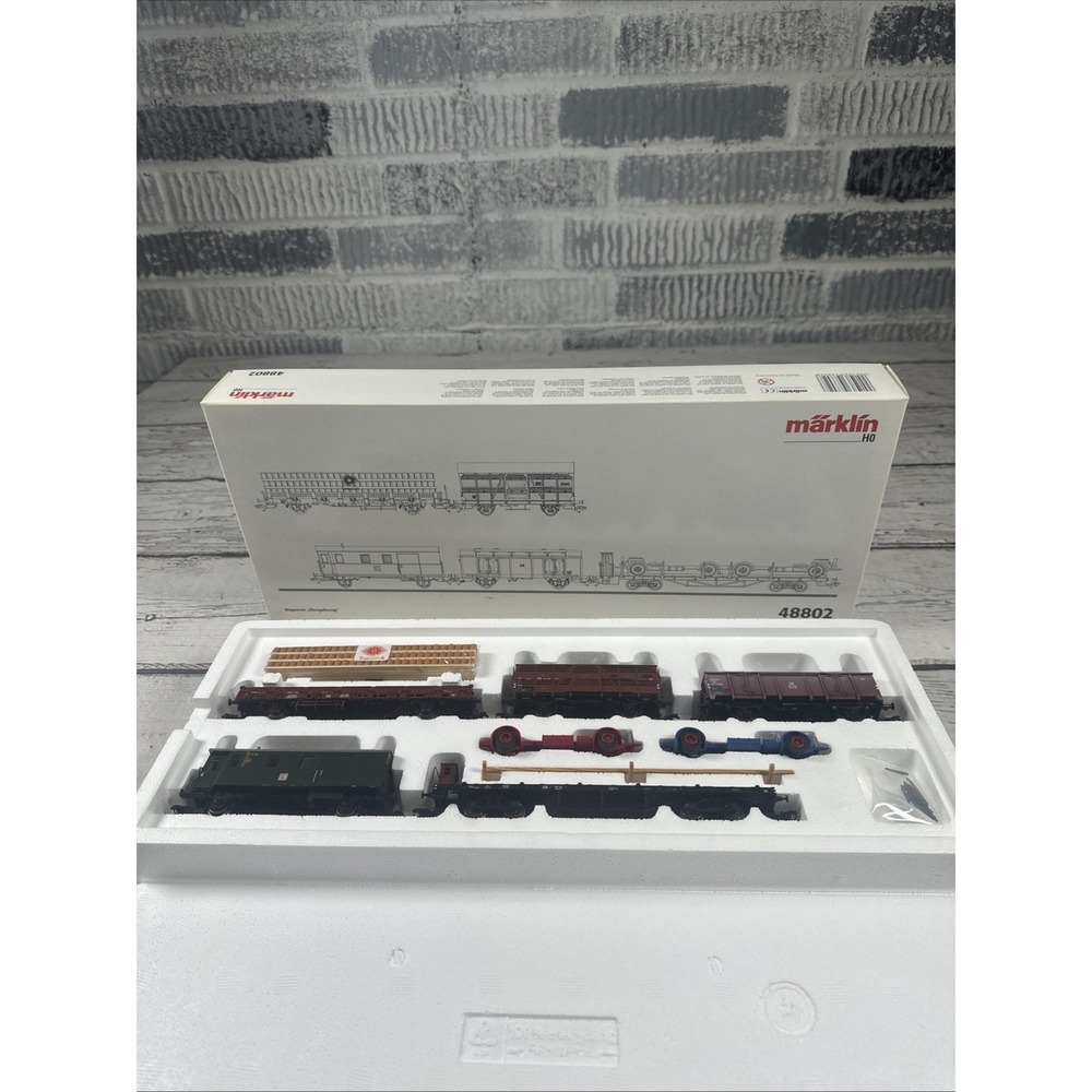 Märklin H0 48802 Transfer Train Freight Car Set DB Era III New in Box 5-Car Set